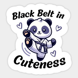 Black Belt in Cuteness- Panda Karate Martial Arts Sticker